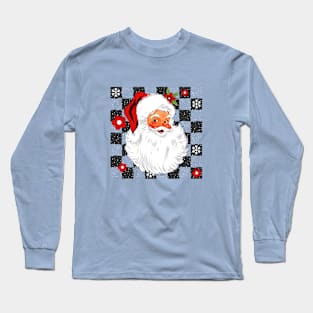 Santa in retro style Long Sleeve T-Shirt